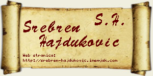Srebren Hajduković vizit kartica